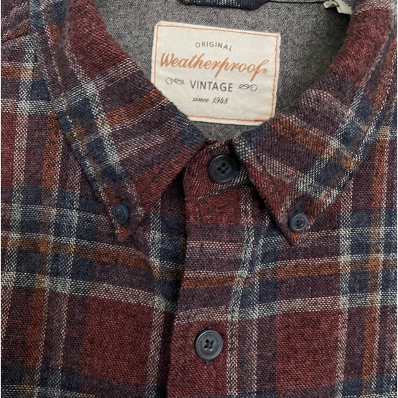 2 Men’s Original Vintage Weatherproof Flannels - Picture 8 of 9